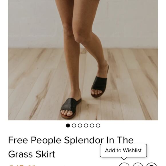 Free People Splendor In The Grass Skirt Paperbag Size 0 - Picture 4 of 9